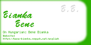 bianka bene business card